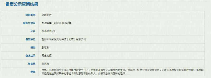 《罗小黑战记2》电影立项 可爱猫妖将经受考验